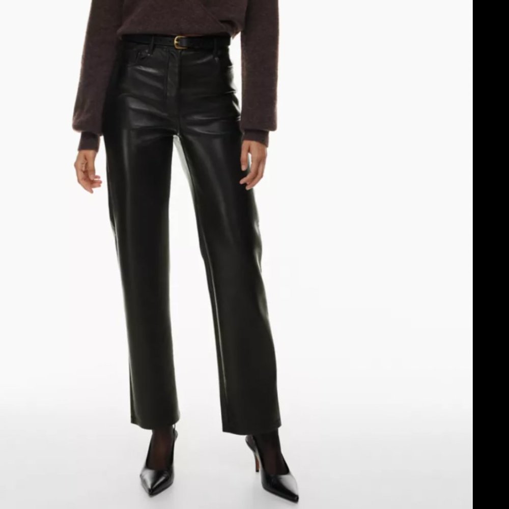 ARITZIA High Waisted Vegan Leather Pants, The Melina Pant, Wilfred
